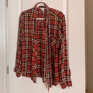 Time and Tru lightweight orange flannel